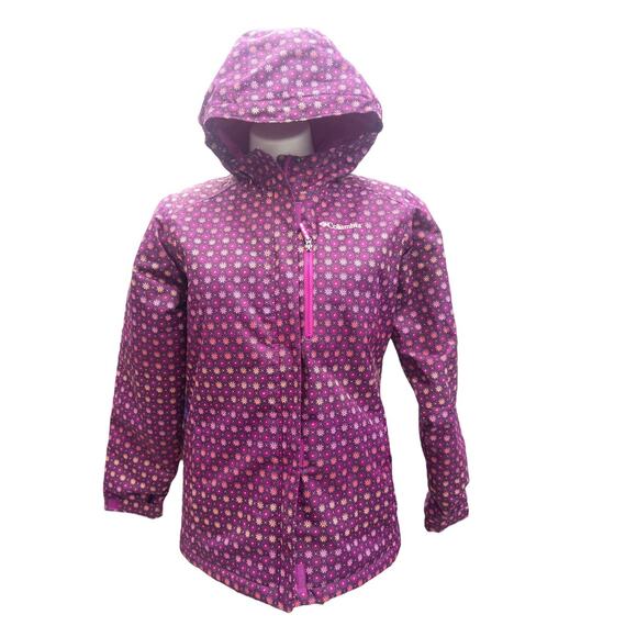 Columbia Girls Magic Mile Jacket Winter Rain Coat Omni Heat Tech XL Pink Purple - Picture 1 of 7